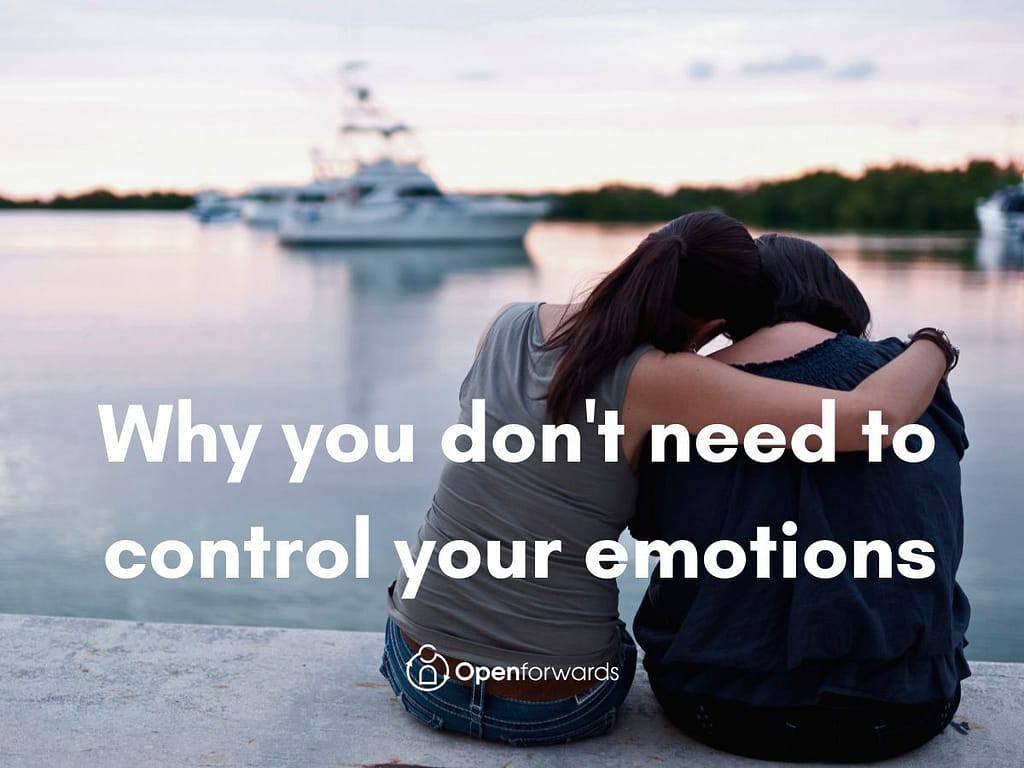 Why you don't need to control your emotions.